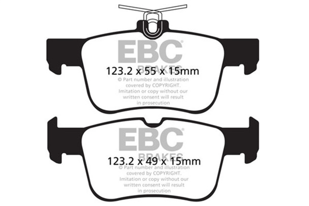 EBC 13+ Ford Fusion 1.6 Turbo Ultimax2 Rear Brake Pads - EBCUD1665