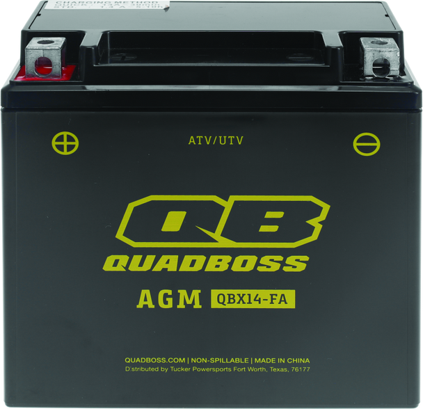 QuadBoss Maintenance-Free AGM Battery QBX14-FA - QUADBOSS401383