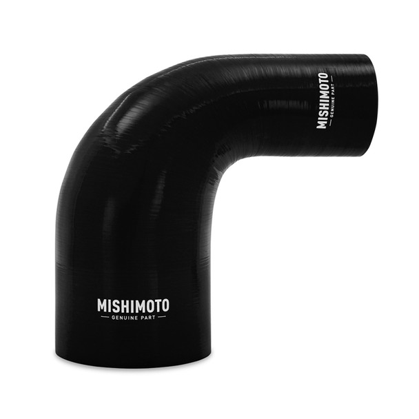 Mishimoto Silicone Reducer Coupler 90 Degree 2.5in to 4in - Black - MISHIMOTOMMCP-R90-2540BK