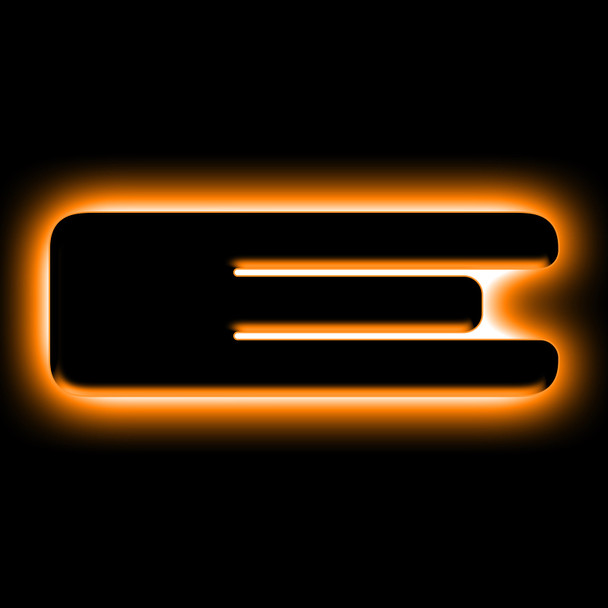 ORACLE Lighting Universal Illuminated LED Letter Badges - Matte Blk Surface Finish - E - ORACLELIGHTING3141-E-005