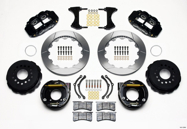 Wilwood Narrow Superlite 4R Rear P-Brk Kit 12.88in Chevy 12 Bolt w/ C-Clips - MSM-T-137665