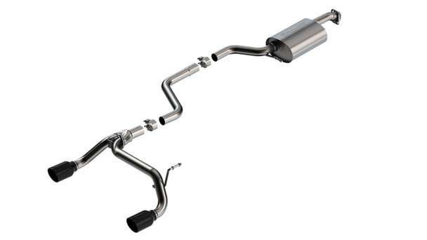 Borla 18-23 Suzuki Jimny 1.4L AT/MT 4WD 2DR 2in S-Type Catback Exhaust - Black Chrome Tips - MSM-T-587270