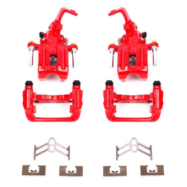 Power Stop 00-09 Honda S2000 Rear Red Calipers w/Brackets - Pair - MSM-T-389340