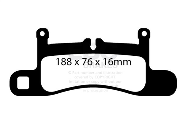 EBC 11+ Porsche Cayenne 3.0 Supercharged Hybrid Extra Duty Rear Brake Pads - MSM-T-36308