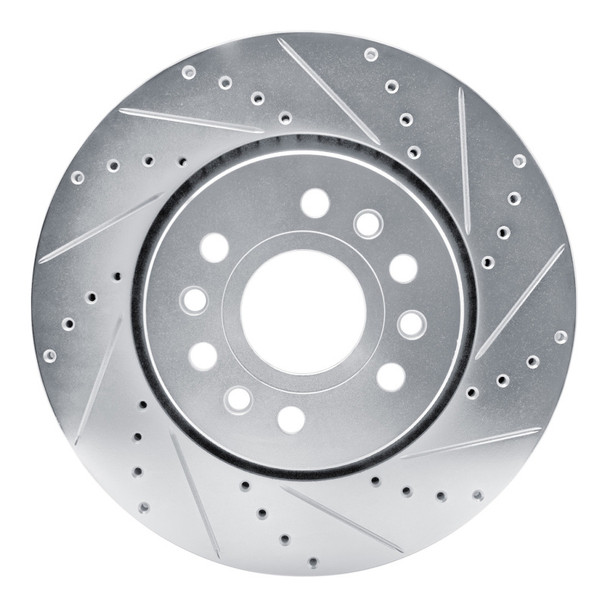 R1 21-25 Jeep Grand Wagoneer Front Right Drilled & Slotted Silver Brake Rotor - MSM-T-985406