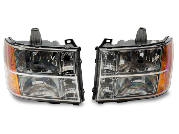 Raxiom 07-14 GMC Sierra 1500/2500 HD/3500 HD Axial OEM Rep Headlights- Chrome Housing (Clear Lens) - MSM-T-597842