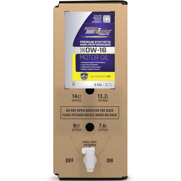 Royal Purple High Performance Ultra-Low Viscosity 0W16 Motor Oil - 6 Gallon Bag-In-Box - MSM-T-750313