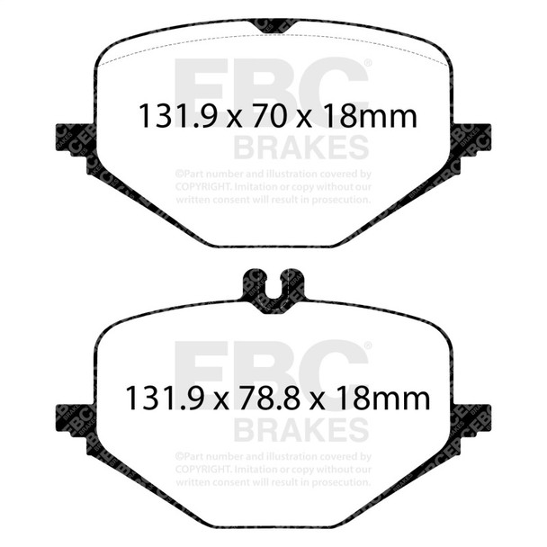 EBC 2018+ Mercedes-Benz G63 AMG (BM463) 4.0TT Yellowstuff Rear Brake Pads - MSM-T-484550