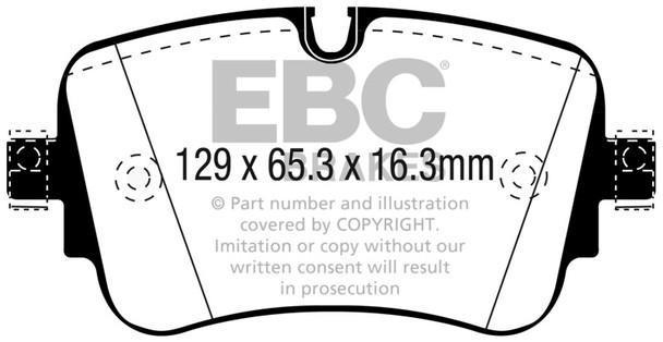 EBC 2019+ Audi A6 Quattro 3.0T/Electric Redstuff Rear Brake Pads - MSM-T-484754
