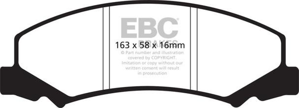EBC 08-09 Buick Allure (Canada) 5.3 Redstuff Front Brake Pads - MSM-T-35279