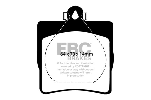 EBC 03-08 Chrysler Crossfire 3.2 Redstuff Rear Brake Pads - MSM-T-33721