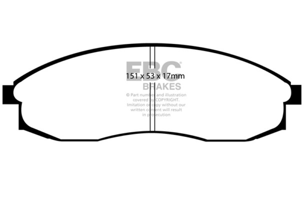 EBC 93-98 Nissan Skyline (R33) 2.5 GTS Yellowstuff Front Brake Pads - MSM-T-38694