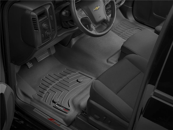 WeatherTech 14+ Chevrolet Silverado Front FloorLiner - Black - MSM-T-4343912