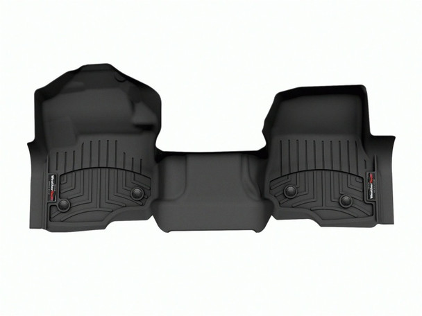 WeatherTech 23-24 Ford F-250/F-350/F-450/F-550 SuperCrew (Crew Cab) Vinyl Front FloorLiner - Black - MSM-T-752846