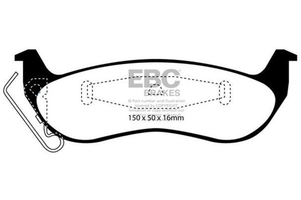 EBC 03+ Ford Crown Victoria 4.6 Redstuff Rear Brake Pads - MSM-T-33420