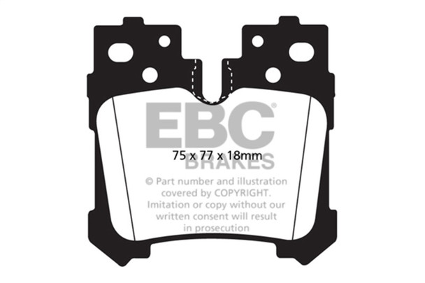 EBC 07+ Lexus LS460 4.6 Redstuff Rear Brake Pads - MSM-T-34938