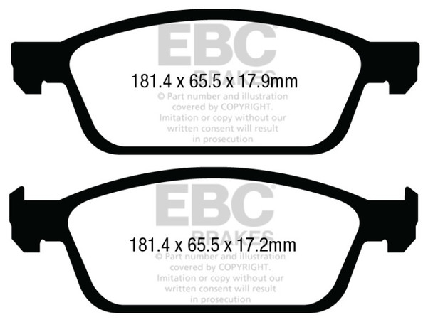 EBC Brakes Redstuff Ceramic Brake Pads - MSM-T-40060