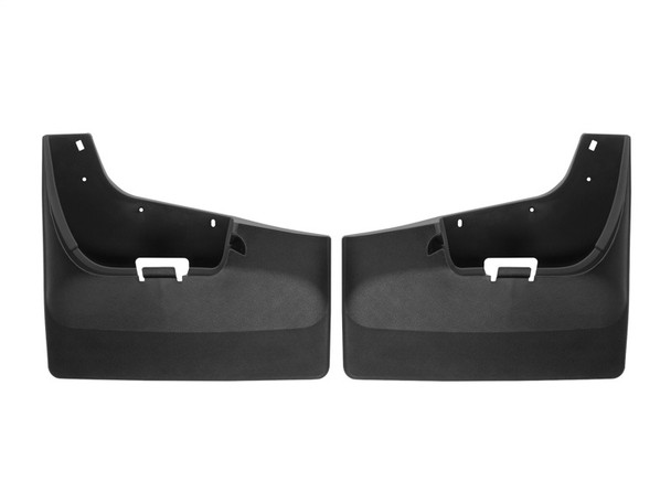 WeatherTech 2020+ GMC Sierra 2500HD/3500HD Rear No Drill Mudflaps - Black - MSM-T-431193