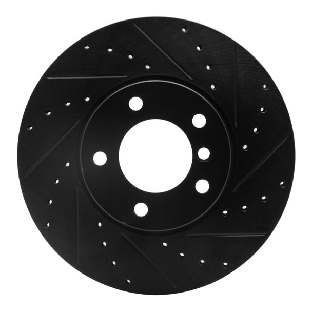 R1 07-21 BMW 220i (Mexico) Front Right Drilled & Slotted Black Brake Rotor - MSM-T-982473