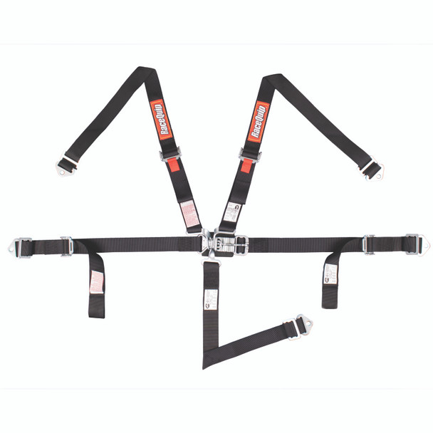 RaceQuip Black JR. L & L 5pt Harness - MSM-T-375129