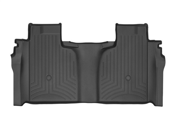 WeatherTech 19-23 Chevrolet Silverado 1500 Crew Cab (1st Row Bench Seats) Rear FloorLiner - Black - MSM-T-190358