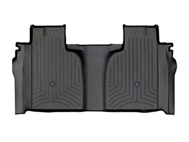 WeatherTech 19-23 Chevrolet Silverado 1500 Crew Cab (1st Row Bucket Seats) Rear FloorLiner - Black - MSM-T-190354