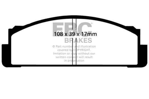 EBC 68-83 Fiat 124 1.6 Yellowstuff Front Brake Pads - MSM-T-37490