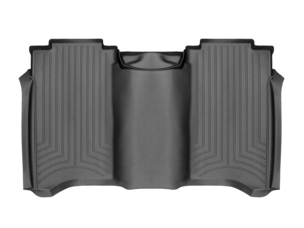 WeatherTech 2017+ Nissan Titan / Titan XD Rear FloorLiner - Black (Crew Cab; Fits Both Vinyl/Carpet) - MSM-T-130117