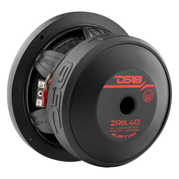 DS18 6.5in 300 Watts RMS 4 ohm DVC ZR Subwoofer - MSM-T-933198