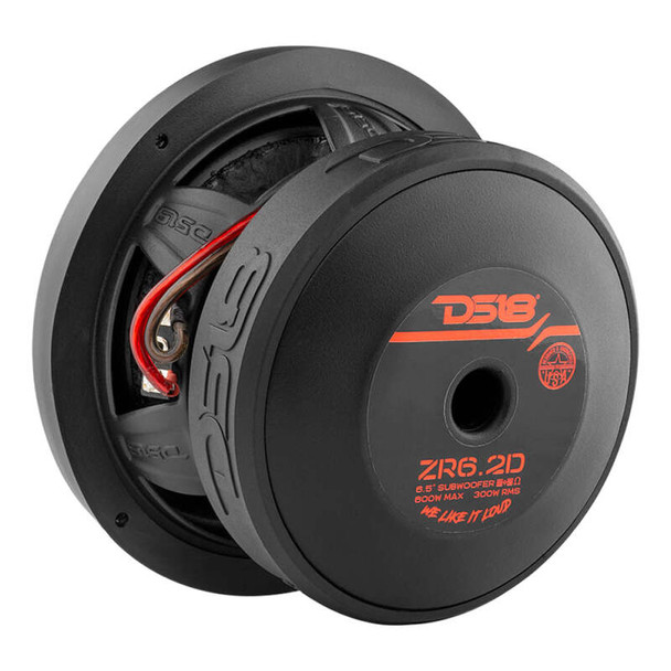 DS18 6.5in 300 Watts RMS 2 ohm DVC ZR Subwoofer - MSM-T-933197