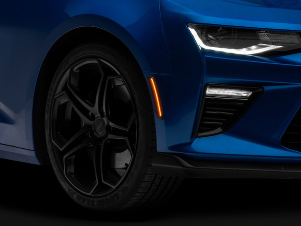 Raxiom 16-23 Chevrolet Camaro Axial Series LED Front and Rear Side Markers- Smoked - MSM-T-598046