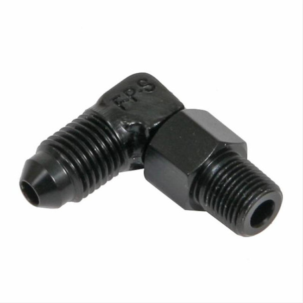 Fragola -12AN x 1/2 NPT 90 Degree Swivel - Black - MSM-T-436926