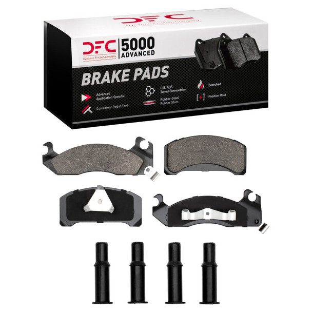 DFC 82-93 Ford Mustang Front 5000 Advanced Semi Metallic Brake Pads and Hardware Kit - MSM-T-900460