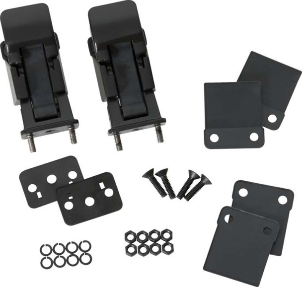 Kentrol 42-95 Jeep CJ/Wrangler YJ Hood Catch Pair TJ Style - Powdercoat Black - KENTROL50563