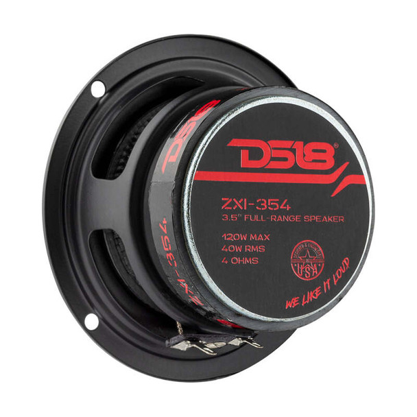 DS18 3.5in 40 Watts RMS 4 ohm 1-Way Full Range Speaker w/ Kevlar Cones - DS18ZXI-354