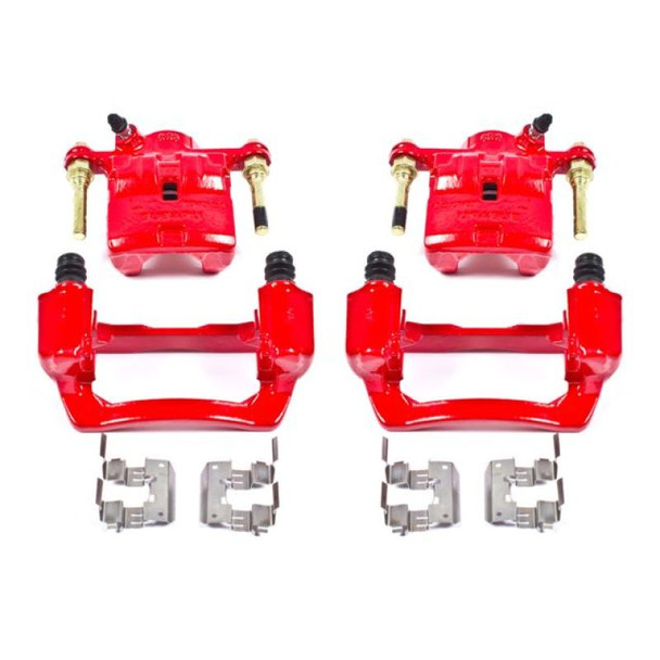 Power Stop 09-13 Subaru Forester Rear Red Calipers w/Brackets - Pair - POWERSTOPS3424