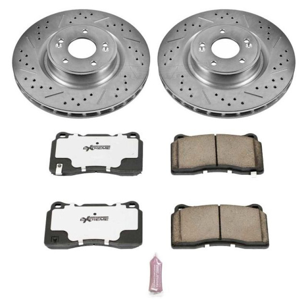 Power Stop 10-16 Hyundai Genesis Coupe Front Z26 Street Warrior Brake Kit - POWERSTOPK6166-26