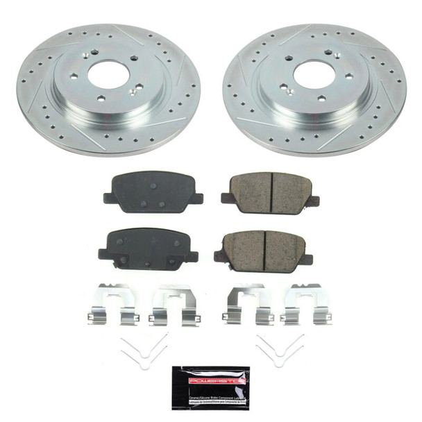 Power Stop 20-22 Kia Telluride Rear Semi-Coated Rotor Kit - POWERSTOPSC8310