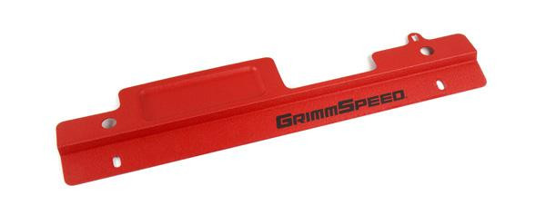 GrimmSpeed 02-07 Subaru Impreza/WRX / 04-07 STI Radiator Shroud w/Tool Tray - Red - GRIMMSPEED096006