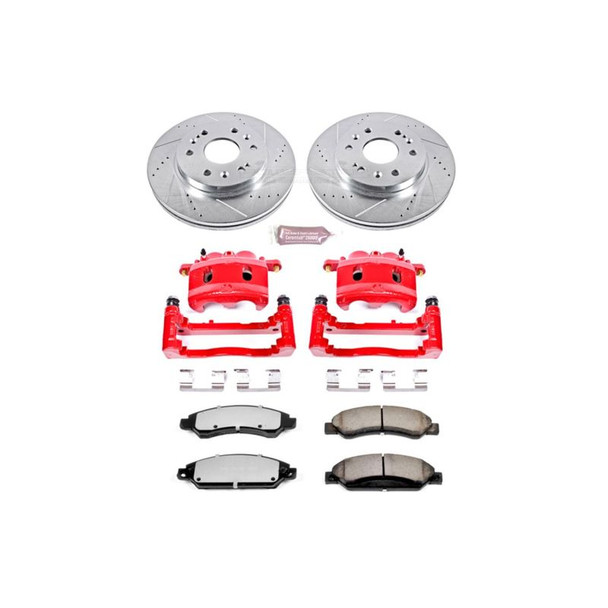 Power Stop 2007 GMC Yukon XL 1500 Front Z36 Truck & Tow Kit w/Cals - POWERSTOPKC2067-36