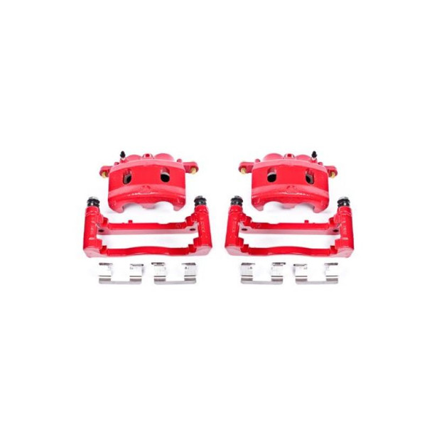 Power Stop 07-08 Cadillac Escalade Front Red Calipers w/Brackets - Pair - POWERSTOPS4918