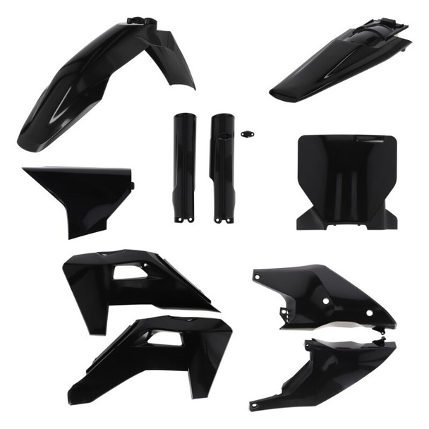 Acerbis 2025 Husqvarna 250-450 FC/ FX/TC/ TX Full Plastic Kit - Black - ACERBIS2986840001