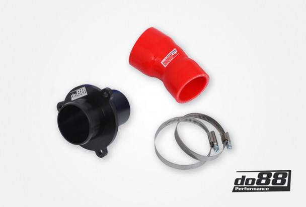 do88 VAG 1.8/2.0 TSI (MQB) Turbo Muffler Delete OEM Pressure Pipes Red Hose - DO88CP-110R-OEM