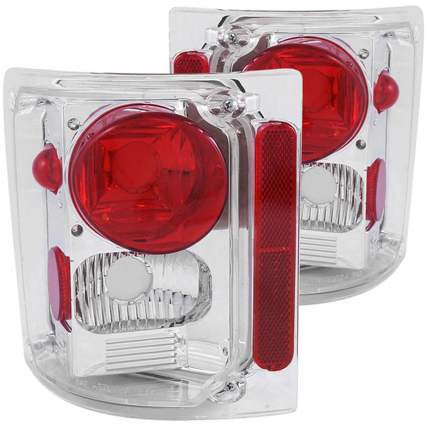 ANZO 1973-1987 Chevrolet C 10 Taillights Chrome - ANZO211014