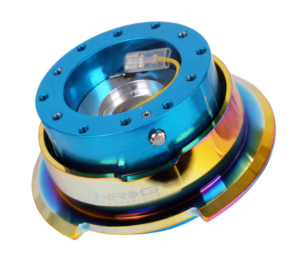 NRG Quick Release Gen 2.8 - New Blue Body / Neochrome Ring - NRGSRK-280NB-MC