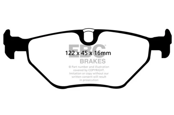 EBC 01-03 BMW 525i 2.5 (E39) Yellowstuff Rear Brake Pads - EBCDP41091R