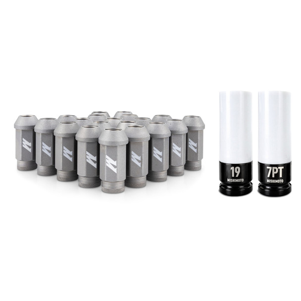 Mishimoto Steel Locking Lug Nuts M14x1.5 20pc Set Silver - MISHIMOTOMMLG-M14-20LSL