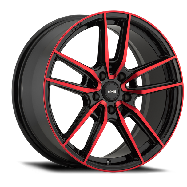 Konig Myth 18x8 5x100 ET43 Gloss Black w/ Red Tinted Clearcoat - KONIGMY8851043R