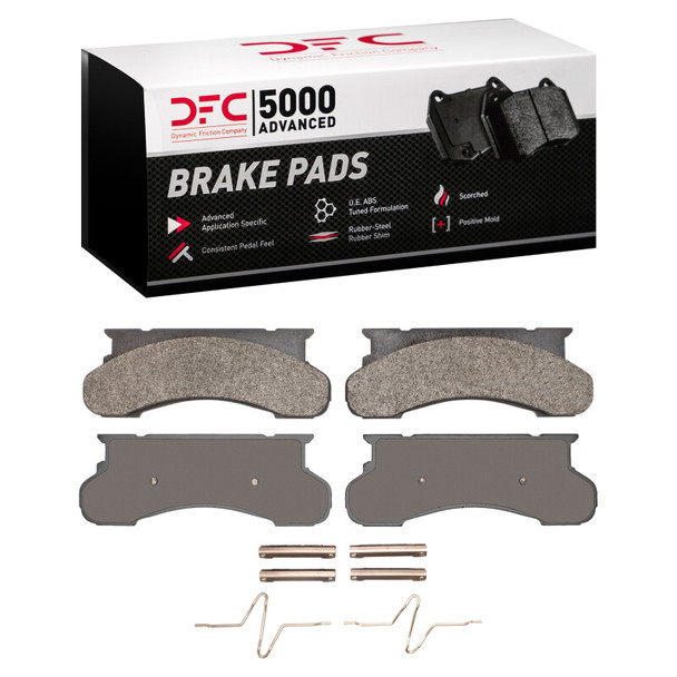 DFC 86-94 Ford F-250 2WD (Excl Super Duty) Front 5000 Adv Semi Metallic Brake Pads & Hardware Kit - DFC1551-0450-01