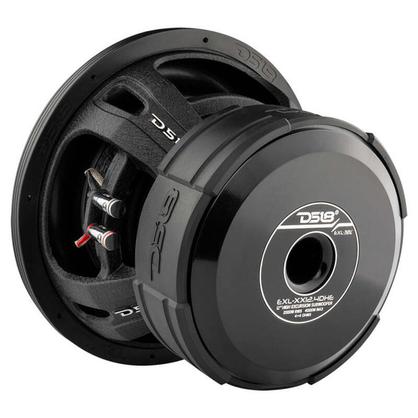 DS18 12in 2000 Watts RMS 4 ohm DVC High Excursion Subwoofers w/ Deep Aggressive Bass - DS18EXL-XX12.4DHE